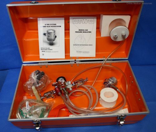 O-two systems flynn demand valve resuscitator regulator carry case nos for sale