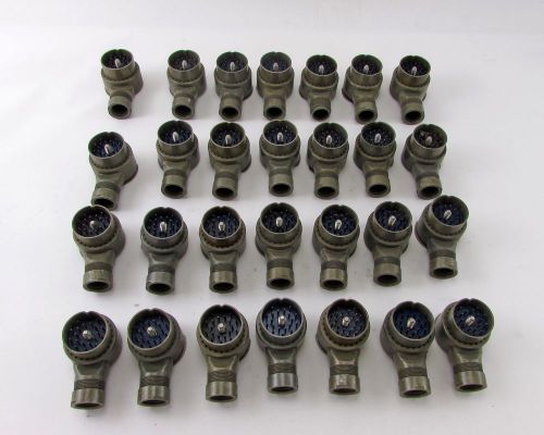 Lot of 28 amphenol 164-21fs (718) military type connector plugs - 19-position for sale