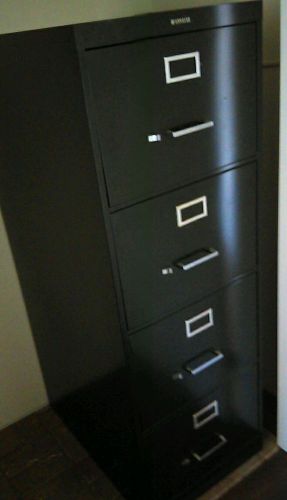 ANDERSON HICKEY Mid-Century Black 4-Drawer Filing Cabinet Excellent Condition!