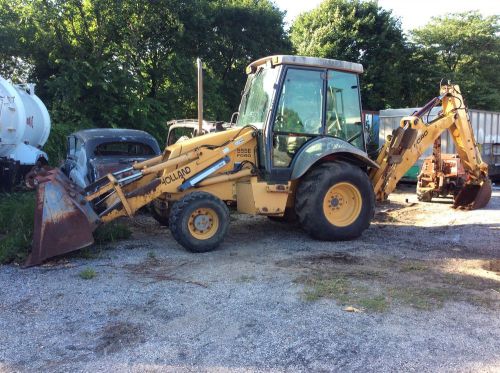 1998 new holland 555e tractor loader backhoe, 4x4, cab, ex-hoe, 5430 hours for sale