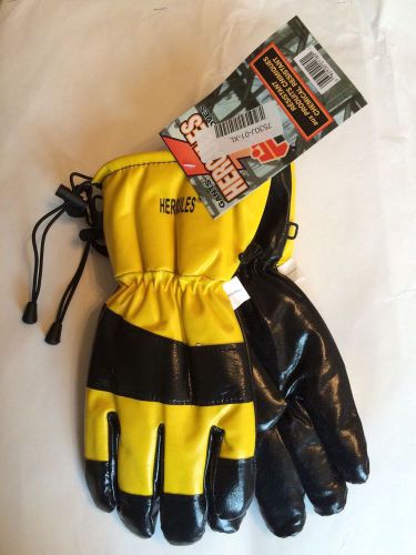 NWT Gants Laurentide Hercules Nitrile Gloves Mens XL Yellow Black Chem Resistant