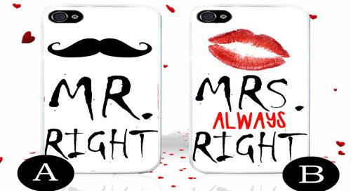 New Funny Words Quote Life Mr And Mrs Right Fit For Samsung iPhone Cover Case