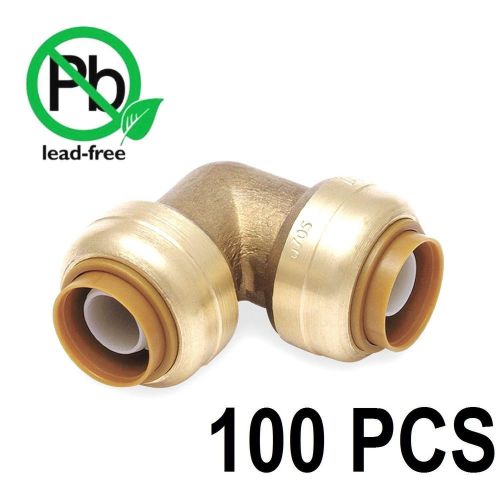3/4&#034; sharkbite style (push-fit) push to connect lead-free brass elbows 100 pcs / for sale