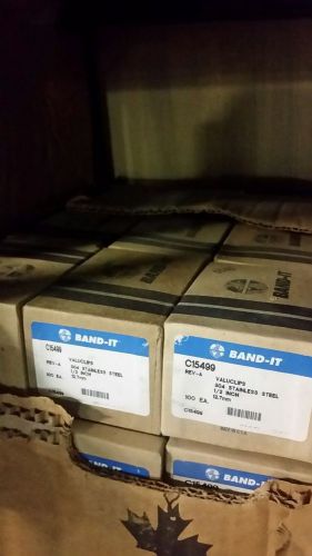 10 boxes - band-it valuclips stainless steel 1/2&#034; strapping clips c15499 1000pcs for sale