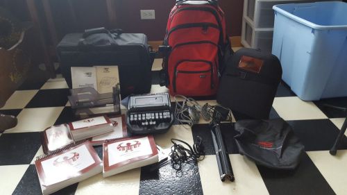 STENTURA 400 SRT STENOGRAPH MACHINE WITH CARRY CASE, BOOK, STAND AND MORE