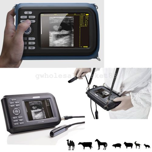 Veterinary Digital Palmtop Ultrasound Scanner Animal Rectal Probe + Belt + Case