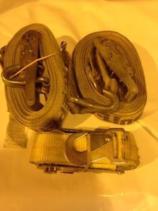 Industrial Grade Yellow Ratchet Straps Lot Of 3