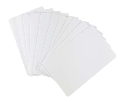Fushing 50Pcs 0.8mm White Blank PVC Cards Identification Badges
