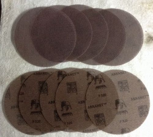 10 pack mirka abranet 6 in grip mesh dust free sanding disc 9a-241-320 for sale