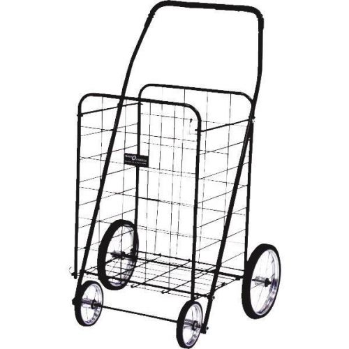 Narita trading black jumbo 150-lb 4-wheel folding shopping cart for sale