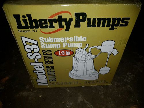 Liberty pumps s37 - 1/3 hp builders series sump pump w/ vertical float switch for sale