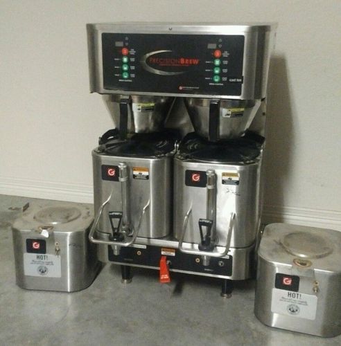 Grindmaster pb-430 twin coffee tea brewer w/ servers &amp; warmers commercial system for sale