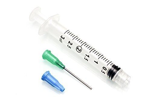 C-U Innovations 10 Pack - 3ml Syringe with Blunt Tipped Needle and Storage Cap