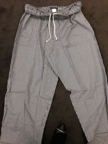 Black/White checked Baggy Chef pants in  XL, 2XL