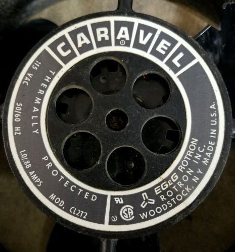 caravel fan 115vac 50/60hz model CL2T2 thermally protected