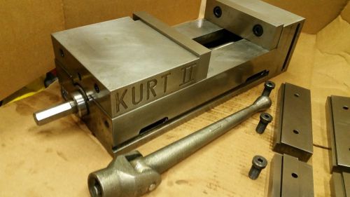 Kurt 8&#034; pt800a  precision machine vice &amp; 3 sets step 8&#034; jaws milling workholding for sale