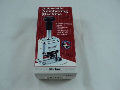 STOCKWELL OFFICE PRODUCTS AUTOMATIC NUMBERING MACHINE ORIGINAL BOX