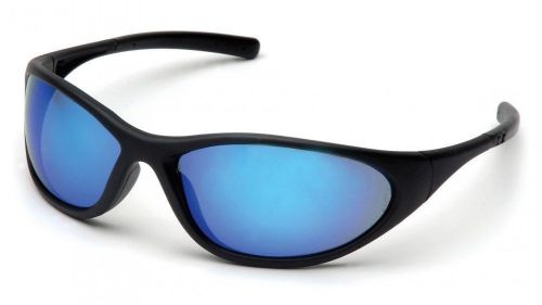 Pyramex zone ii safety glasses - black frame ice blue mirror lens for sale