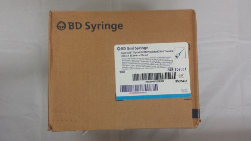 BD Syringe 309581 3ml 25 Gauge 1 Inch Precisionglide needle Luer Lok tip 200pcs