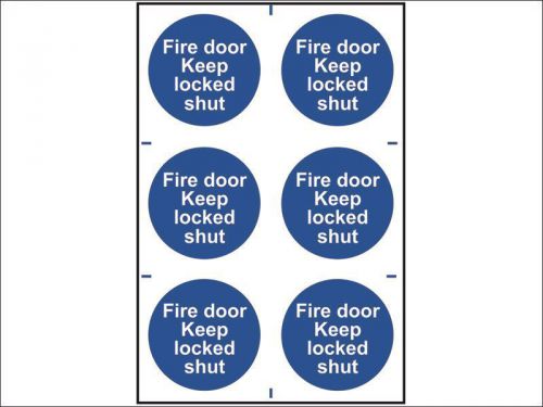 Scan - Fire Door Keep Locked Shut - PVC 200 x 300mm