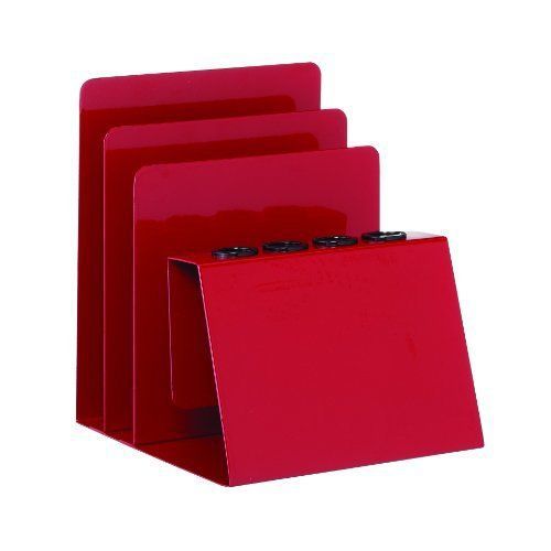 STEELMASTER Pen and Note Holder, 5.38 x 5.25 x 4.5 Inches, Red (26494007)