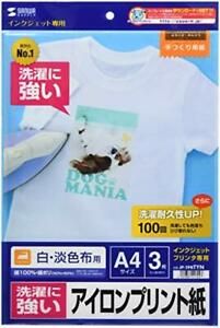 Strong iron-on transfers to Sanwa inkjet laundry (for white cloth) JP-TPRTYN