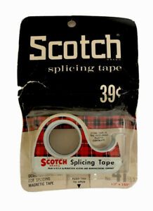 Vintage 3M Scotch Brand Splicing Tape Metal Tin Dispenser No 41  Advertising