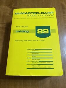 Mcmaster Carr No 89 Industrial Supply Catalog