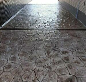 BIG FLOWER RUBBER Concrete stamps Stone texture mats Imprint printing cement