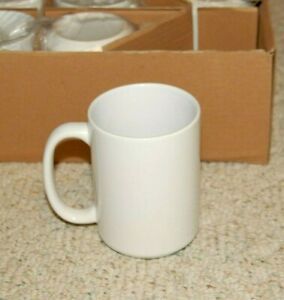 Sublimation Ceramic Mugs 15oz Grade A White  Blanks, Box of 12, From Coastal