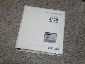 Hewlett Packard HP83592C sweeper plug-in operating and service manual