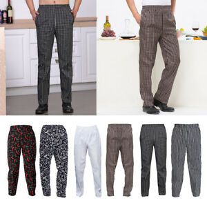 Chef Pants Trousers - Breathable Work Pant for Men and Women, 6 Patterns 6 Sizes