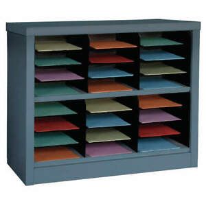 GRAINGER APPROVED 5CRY0 Literature Organizer,30 In H,Gray