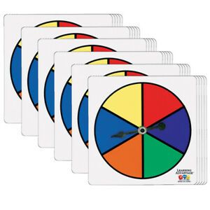 LEARNING ADVANTAGE (6 ST) SIX-COLOR SPINNERS PER SET 7354BN