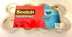 Scotch Heavy Duty Shipping Packaging Tape, 1.88 Inches x 43.7 Yards, 8 Rolls