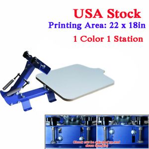 US Stock -1 Color 1 Station T-Shirt Silk Screen Printing Machine