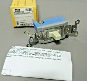Hubbell HBL15561 Momentary SPDT Toggle Switch Center Off 15A 120/277V