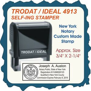 New York Notary Public, Trodat Printy / Ideal, Custom, Self Inking Rubber Stamp