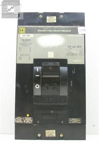 Square d lal36300 molded case circuit breaker 600v 300a 3p for sale