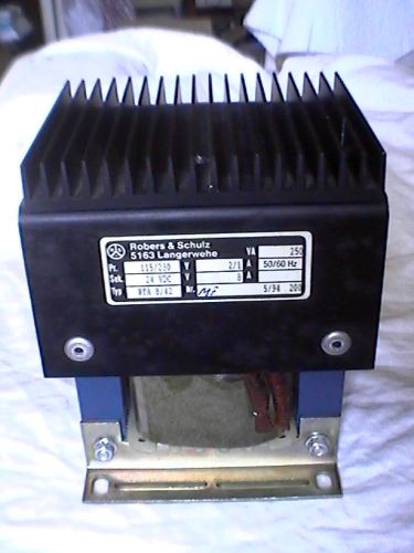 ROBERS &amp; SCHULZ TRANSFORMER TYPE NTA 8/42, 115/230V, OUT 24VDC, 50/60HZ, NEW