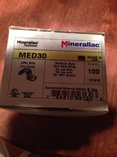 Minerallac medium duty one hole strap new box of 100 for sale