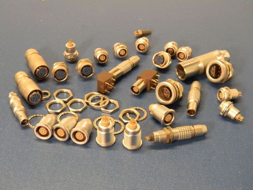 MINIATURE CONNECTORS, LEMO, COLLECTION OF 65pcs. SWISS MADE