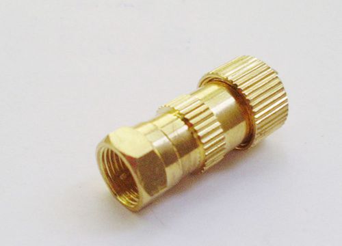 Gold rf antenna catv tv fm coax cable f male plug connector adapter for sale
