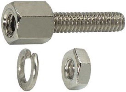 (50) l-com sdg400xs jack screw with washer &amp; nut, #4-40, 10.16mm long bag of 50 for sale