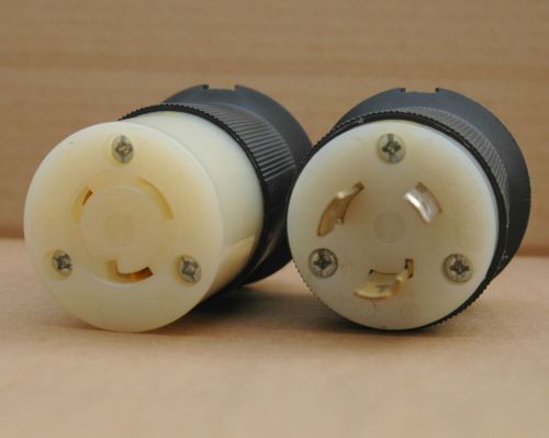 Matched Male Female Hubbell Plug 20 amp 125 volt Twist Lock nema L-5 20 set Lot