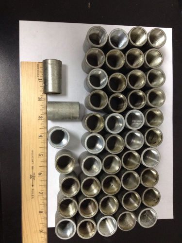 Lot of 47 pieces 3697-6 1/2&#034; galvanized steel conduit threaded coupling for sale