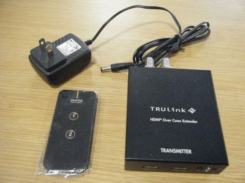 TruLink Video HDMI over Coax Transmitter, power conv &amp; Remote of a  40574 by C2G
