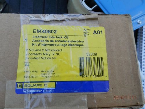 0ne (1)  SQUARE D EIK40602  ELECTRICAL INTERLOCK KIT NIB