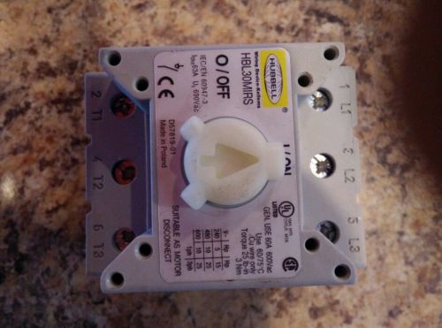 NEW Hubbell Disconnect Switch 60amp  3ph 600v  HBL30MIRS - 60 day warranty