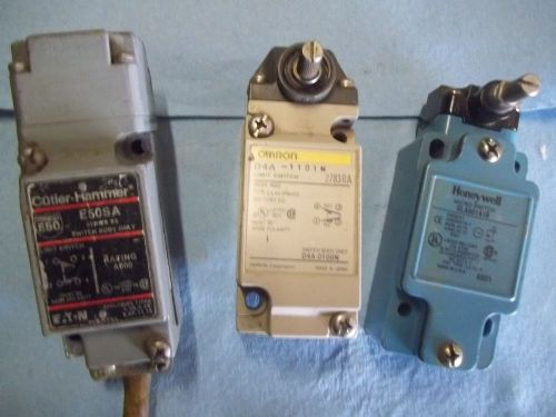 Cutler Hammer, Honeywell &amp; Omron Limit Switches